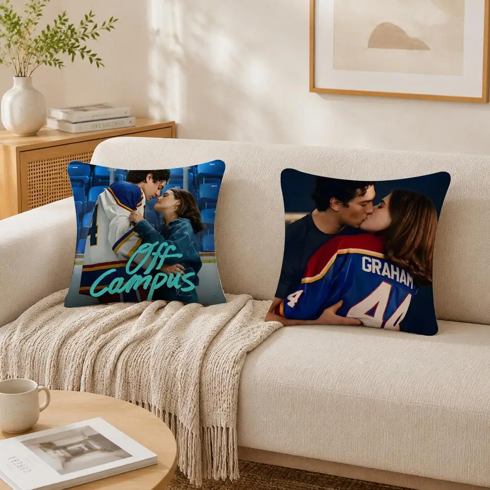 Tv Series O-off Campus Cushion Cover Plush Decorative Pillow Case With Hidden Zipper Cutecore Room Decor For Home