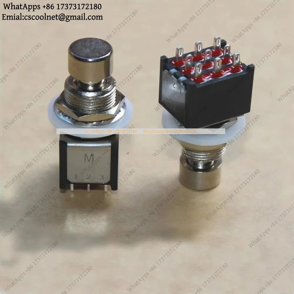 k06 2pcs PBS-24-312 3PDT 9-Pin Momentary Stomp Foot Pedal Switch True Bypass AC 250V 2A 125V 4A