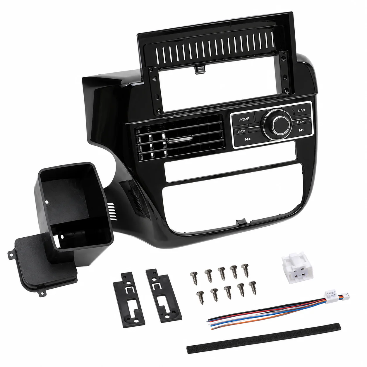 For Mitsubishi Outlander 2014+ LHD 12.3 Inch Car Radio Fascia Frame Dashboard Stereo Installation Panel Trim Kit