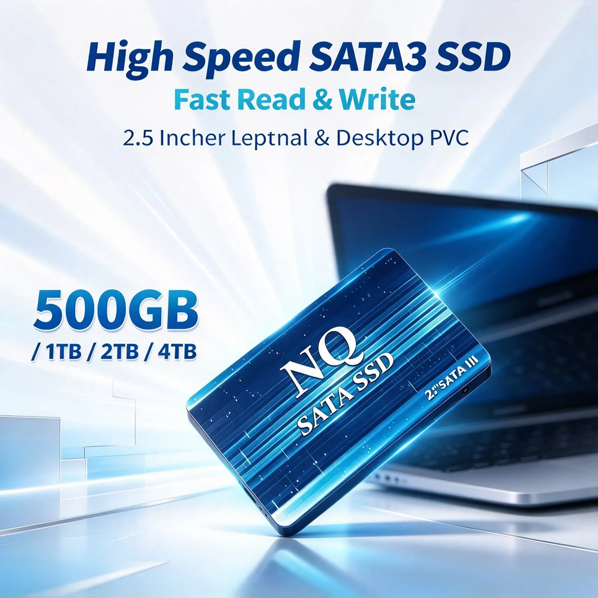 NQ 2.5 Inch SATA III SSD 500GB 1TB 2TB 4TB High Speed Internal Solid State Drive SATA3 Disk 2026 for Laptop Desktop Upgrade Pro