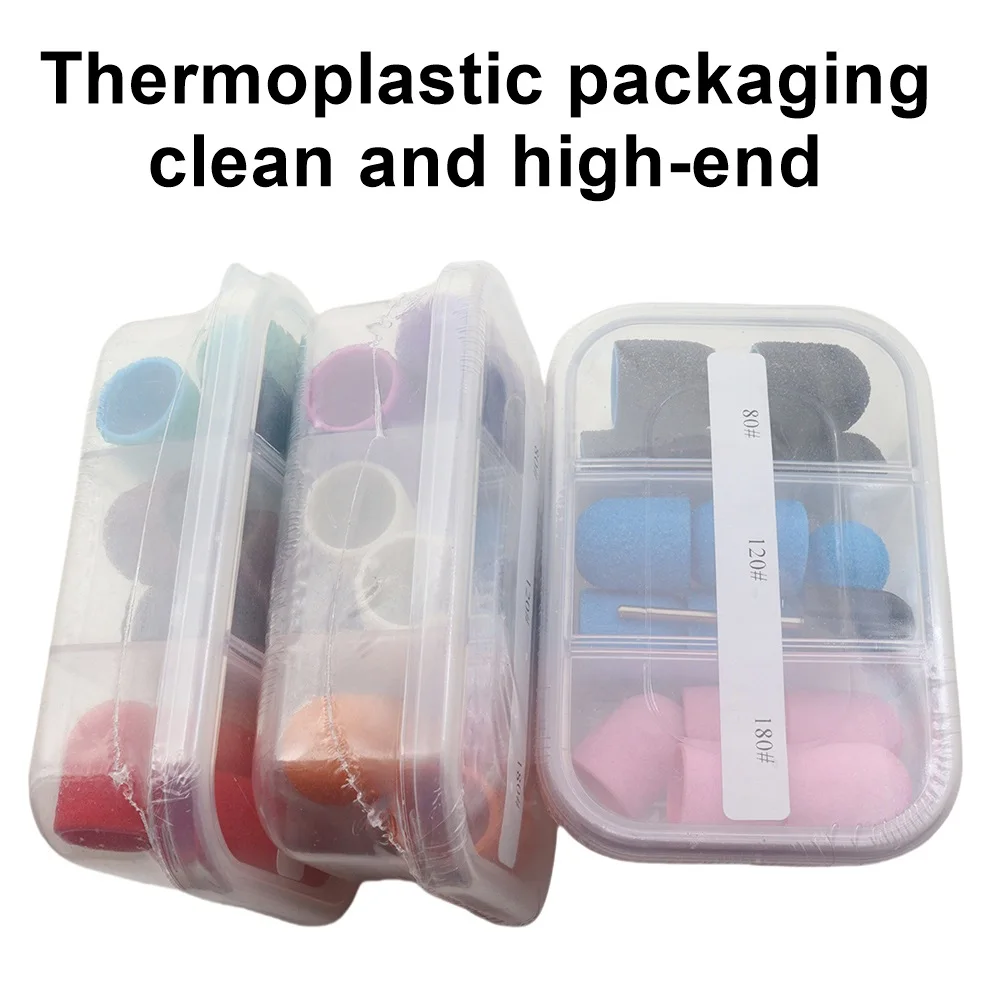 15 stuks 13*19mm schuurkappen + 1 schuurkap as nagelboor polijstset, professionele nagelpolijstkappen voor het verwijderen van acryl