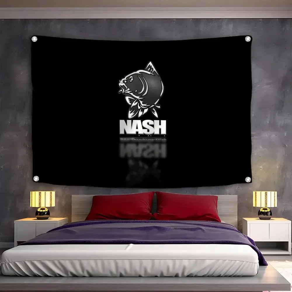 N-Nash Fishing Logo Flags Custom Camping Outdoor Garden Room Bedroom Decor Party Backdrops Wall Art Family Gifts