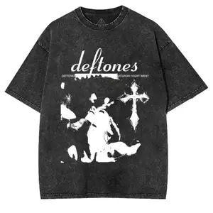 Deftones Retro Tshirt Man Woman High Quality Vintage T Shirt Cotton Short Sleeves Fashion T-shirt Soft Breathable Tops