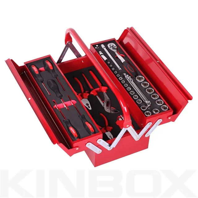 

Kinbox 48PCS Hand Tool Kit Home Tool Box Automotive Tools