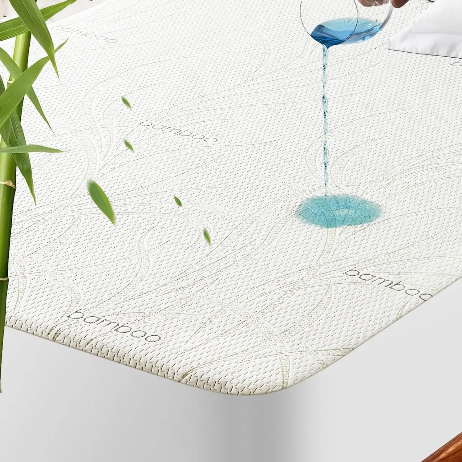 

Cal King Waterproof Mattr Protector - Bamboo Rayon Breathable Mattr Protector With Deep Stretchable Pockets, Hypoallergenic &