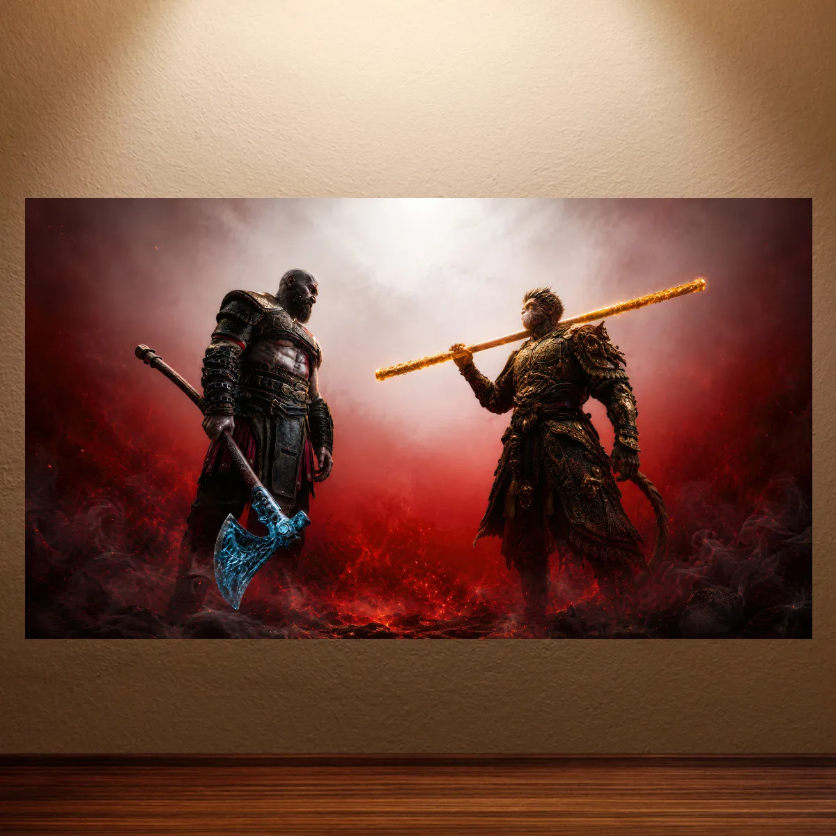 Black Myth Wukong Poster Canvas Wall Art  Game Sun Wukong Character Poster Wall Decor for Gamer Bedroom Gaming Room Home Decor