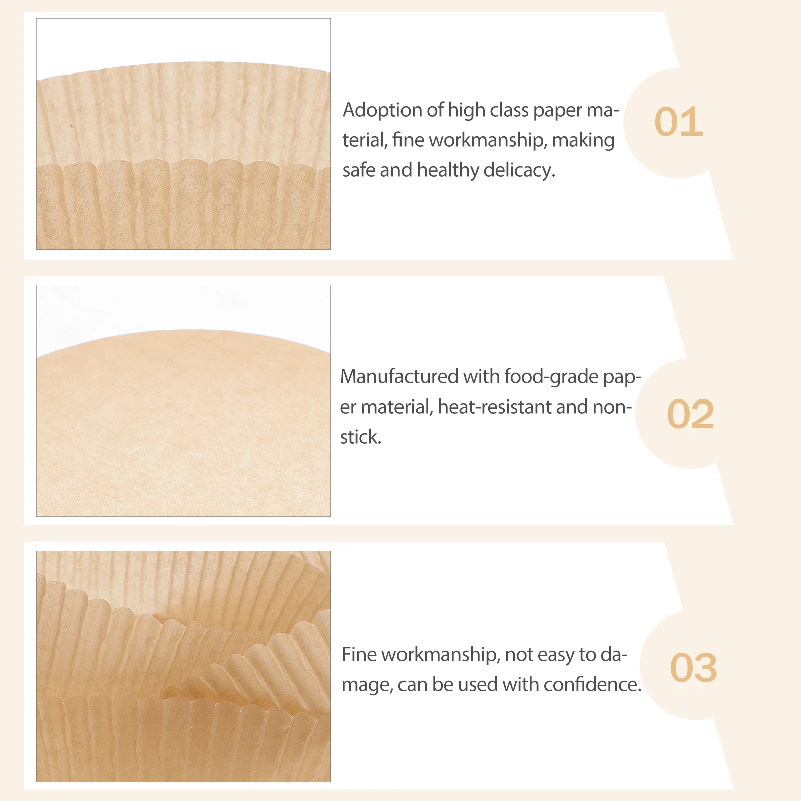 

100 Pcs Air Fryer Oil Paper Baking Liners Double Sided Silicon Processed Non Stick Disposable Kitchen Fry Pan Parchment