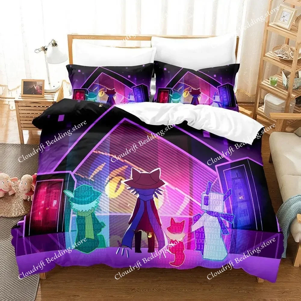 New Game OneShot Bedding Set Single Twin Full Queen King Size Bed Set Adult Kid Bedroom Duvet Cover Sets 3D Anime Bed Sheet Set