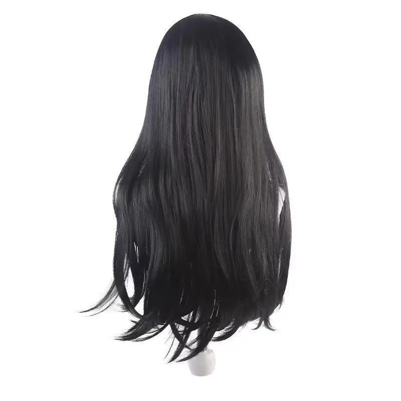 Takanao Izu's Cosplay Wig Lycoris Recoil Kikuriko's Long Black Wavy Wig Style