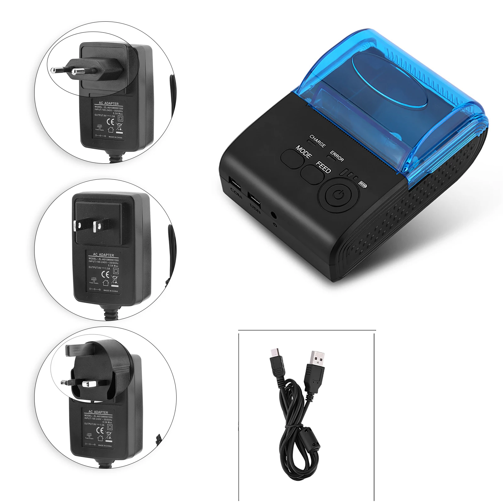 Printer Penerimaan Termal Bluetooth 4.0 Portabel 58Mm, POS/ESC/STAR untuk Android, Printer Mini USB untuk Toko Restoran