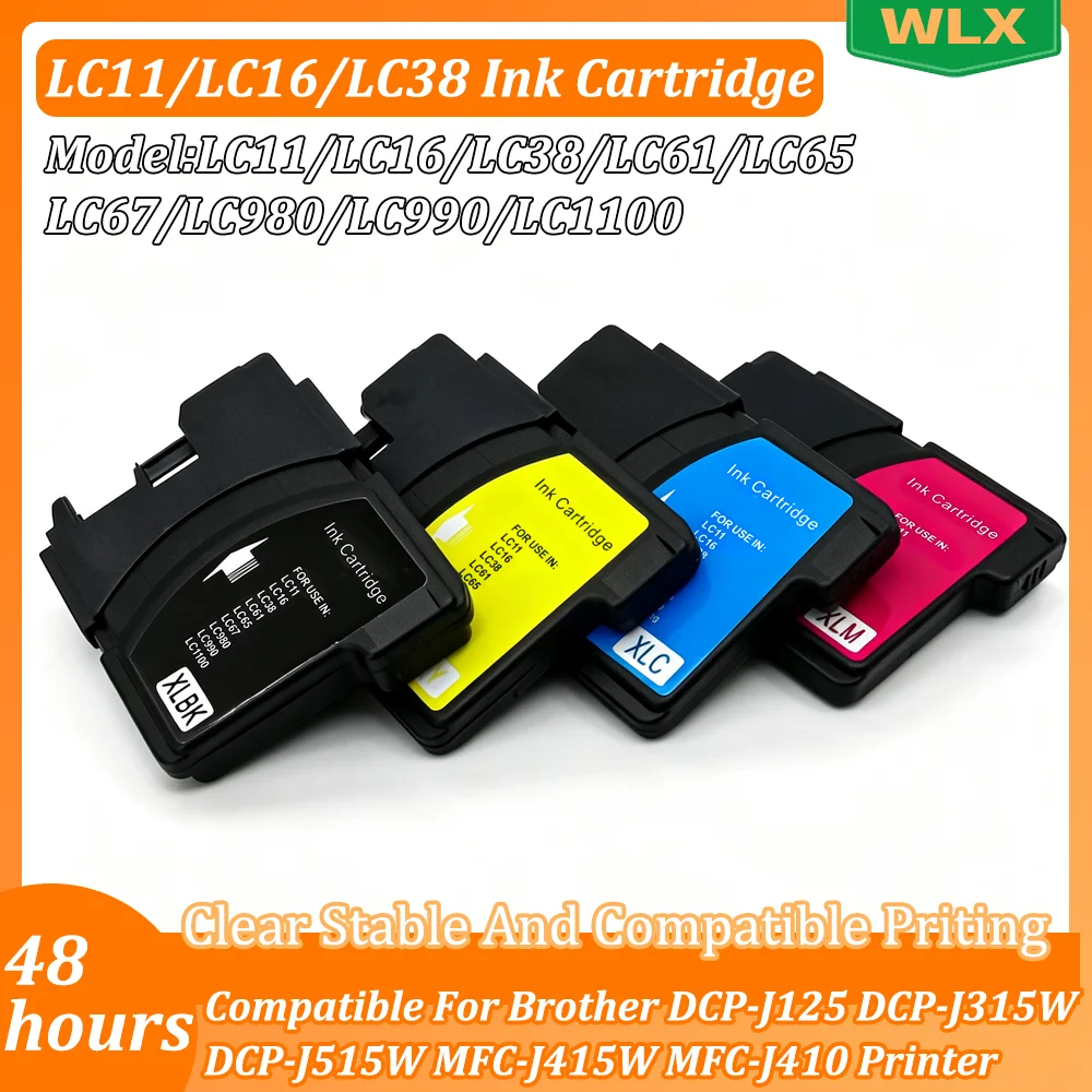 LC11 LC16 LC38 LC61 LC65 LC67 LC980 LC990 LC1100 Ink Cartridge For Brother DCP-J125 DCP-J315W DCP-J515W MFC-J415W MFC-J410