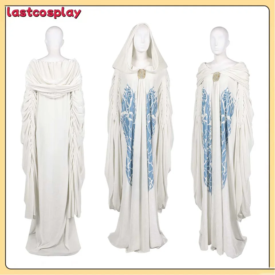 Película batalla espacial fantasía Padme Cosplay Amidala capa disfraz mujer ropa blanca traje Halloween carnaval disfraz fiesta traje