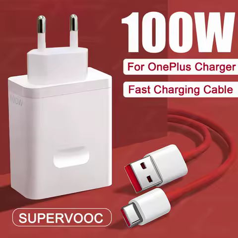 For Oneplus Original Charger 100W SuperVOOC Fast Charging Phone Adapter USB to Type C Cable for Oneplus 13r 12 12r 11 10 13 Pro