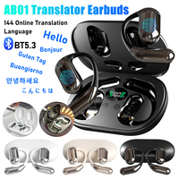 Q16 144 Languages Translation Earbuds Bluetooth Real Time Translators Headphones Wireless 3-in-1 Music Call AI Voice Translator