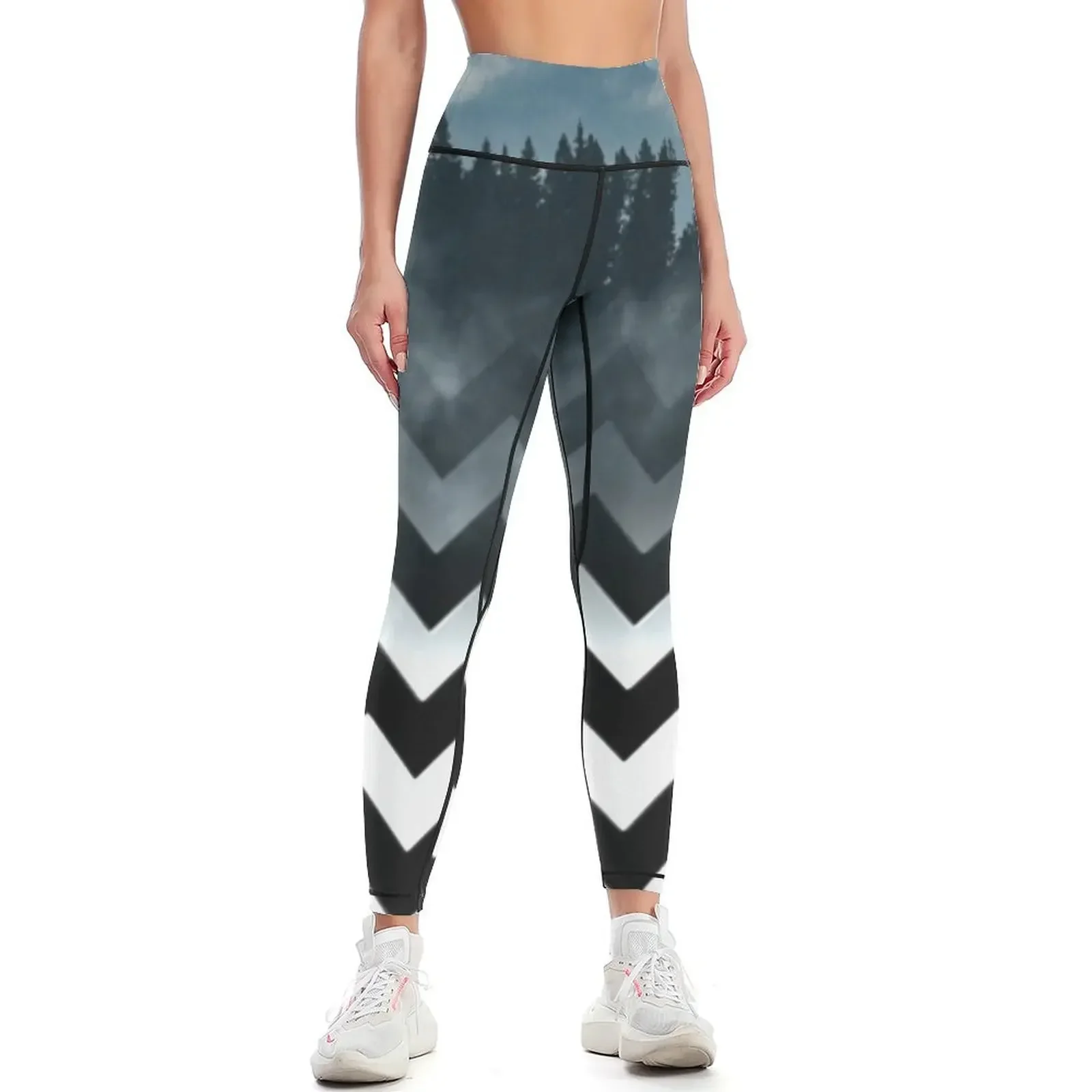 

Mountains-Chevron Leggings sports for push up jogging pants push up legging Women's fitness Womens Leggings
