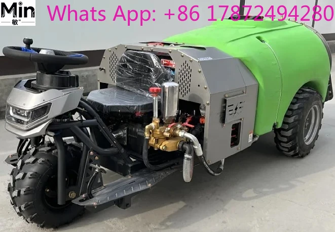 Automatic Self-Propelled High-Pressure Orchard Sprayer | Air-Fed Water-Cooled Atomizing Sprayer with Core Pump & Engine