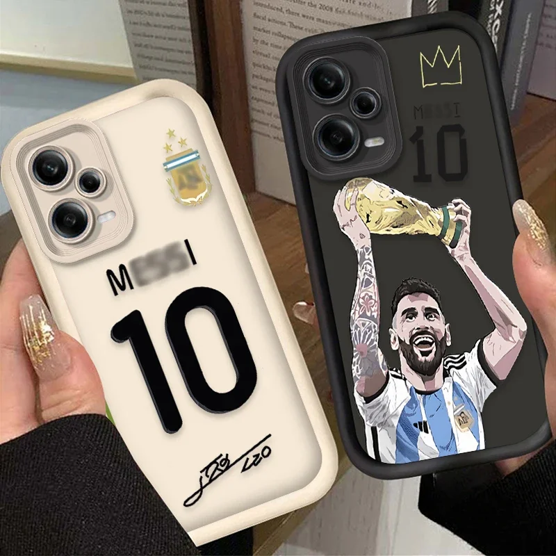 Силиконовый чехол для Xiaomi Redmi Note 13 12 11 Pro Plus 4G 5G 12S 11S 10S 10 9 9S Redmi 14C 13C 12C A3 12 Football M-messi Cover