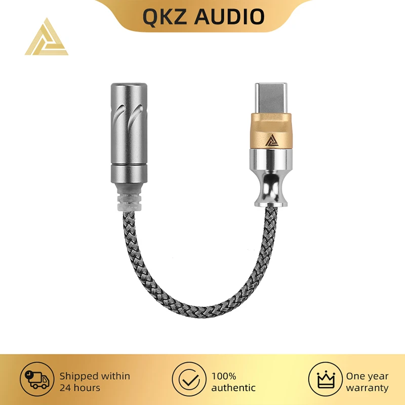 QKZ CX31993 USB Type-C to 3.5mm Audio interface Headphone Amplifier HiFi DAC Earphone Sound Amplifier 32bit 384kHz Audio Adapter