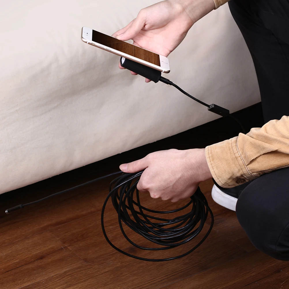 

5M Waterproof Borescope Inspection Camera 2MP Video Recording LED Lights Tool Parts PC Phone IOS Compatible