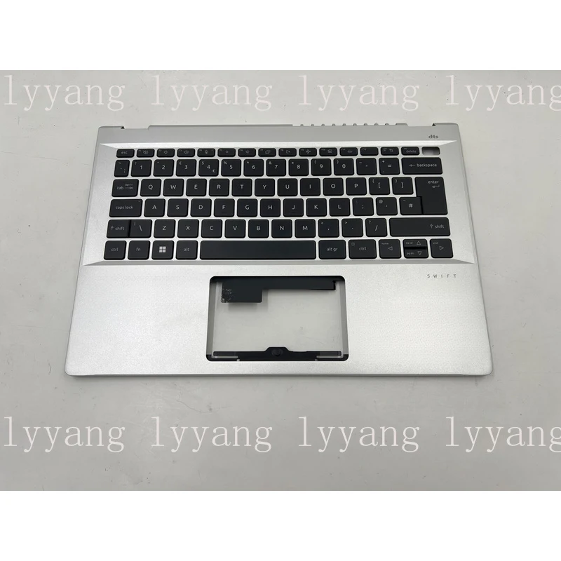 f  For  Acer Swift SFG14-42 Palmrest Top Cover UK Keyboard Silver AM7HX000C00