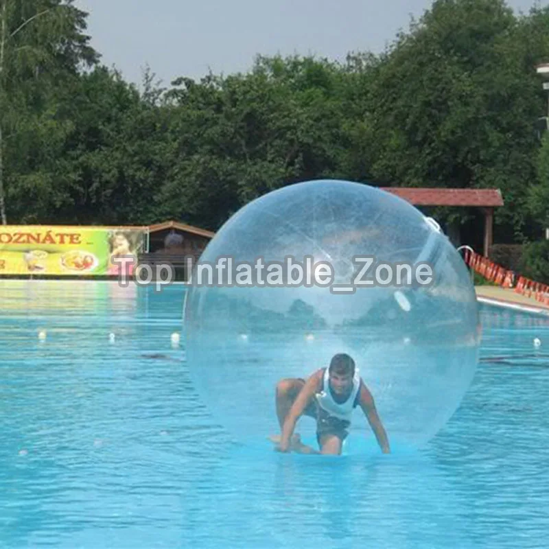 

Inflatable 2M Water Walking Ball with Air Pump Inflatable PVC Zorb Ball Waterproof for Amusement Park Swimming Pool Seashore