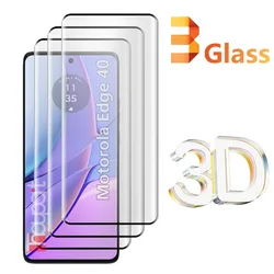 3Pcs 3D Tempered Glass For Motorola Edge 40 Pro Screen Protector Full Cover Film For Moto Edge 40 Glass