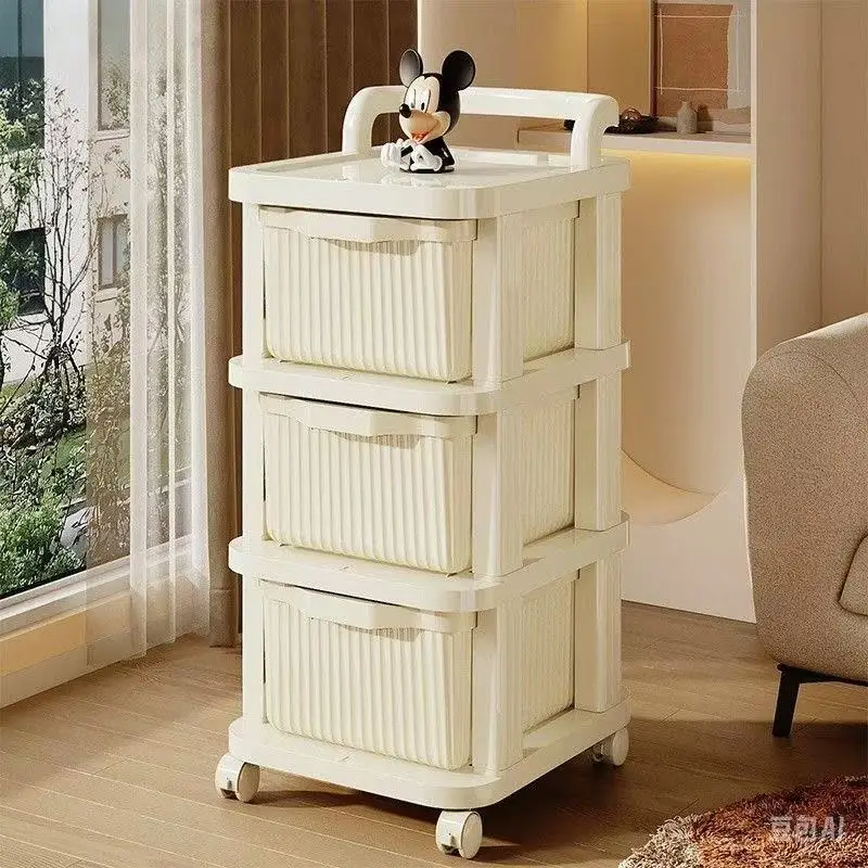 AOLIVIYA Kids Childrens Cabinet Baby Snack Clothes Storage Box Cartoon Multi-Layer Organizer Rack Trolley Drawer