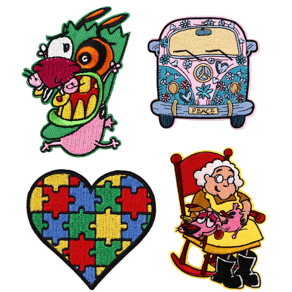 

Autism Puzzle Manga Badges DIY Patch for Clothes Hat Bag Cute Embroidered Sewing Applique Fabric Apparel Accessories