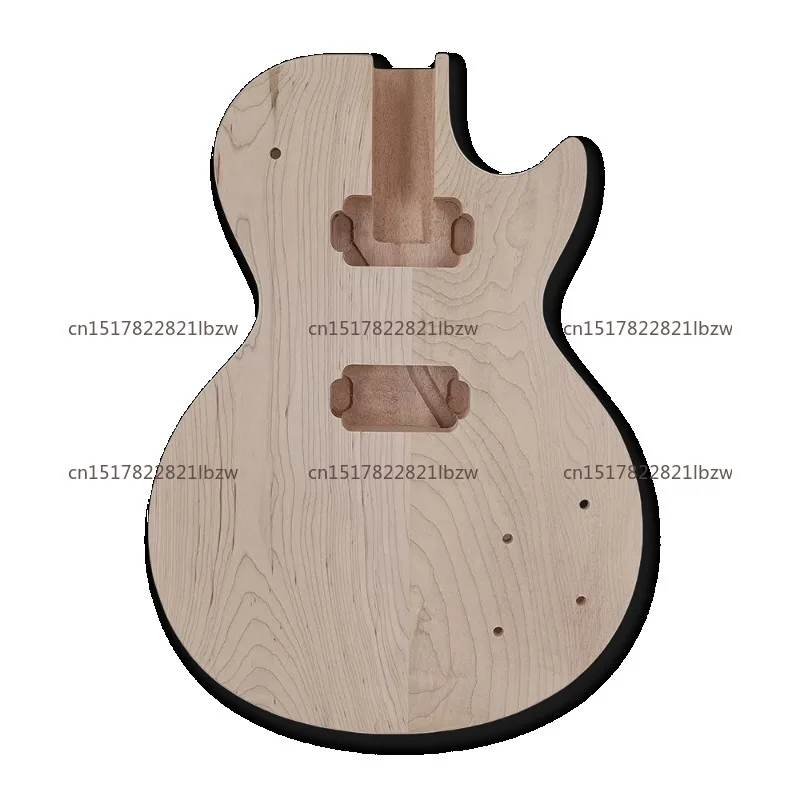 DIY L6T Electric Guitar Body, Two-Piece Construction Mahogany with Veneer, Unfinished “White” State