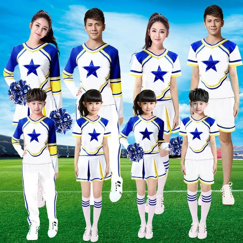 

Cheerleading attire for the opening ceremony of the women's sports meet, football baby adult group dance performance costumes