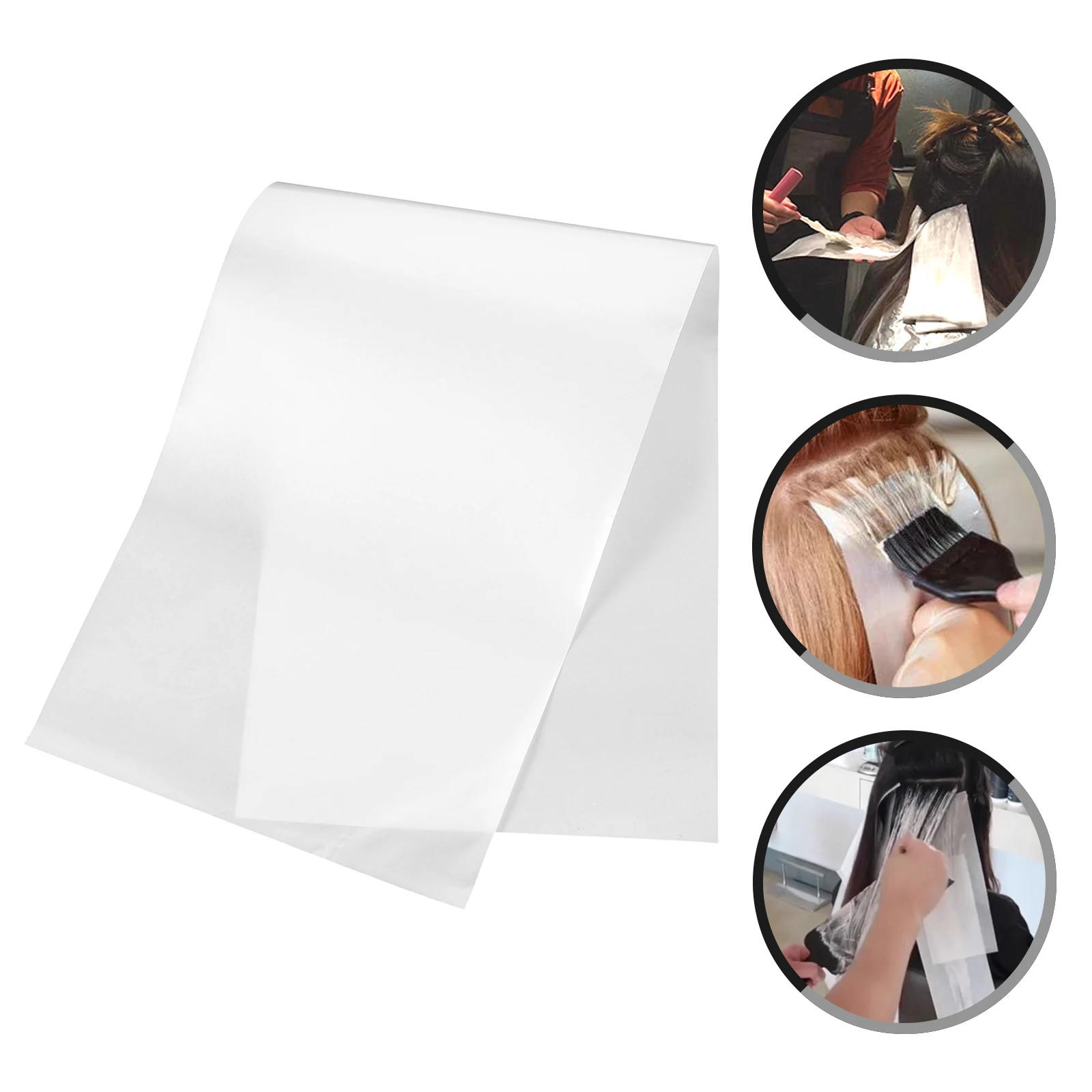 

100 Sheets Hair Coloring Paper Dye Isolation PE Material Highlighting Salon Tool Lightweight Practical Heat Protection