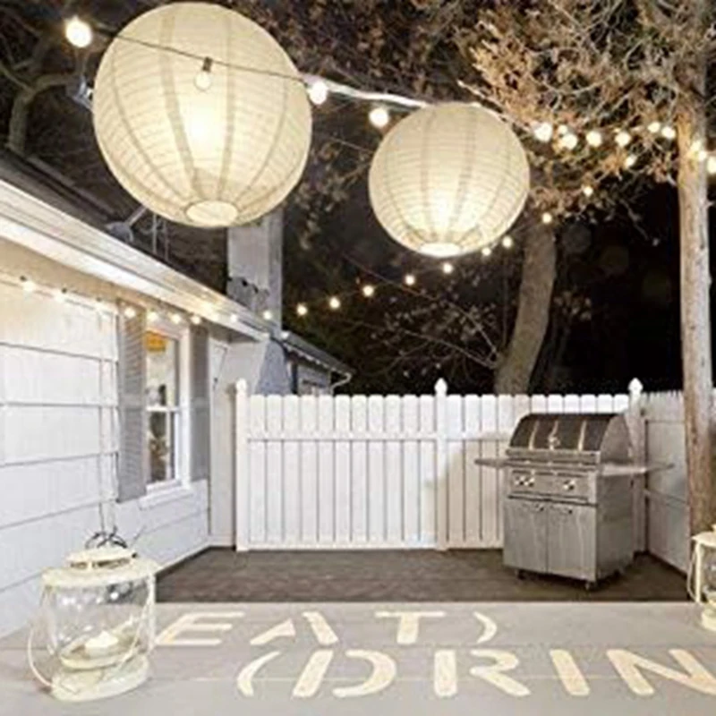 Paper Lantern White Paper Lantern Hanging Round Paper Lanterns For Weddings, Birthdays, Celebrations, Garden Decoration