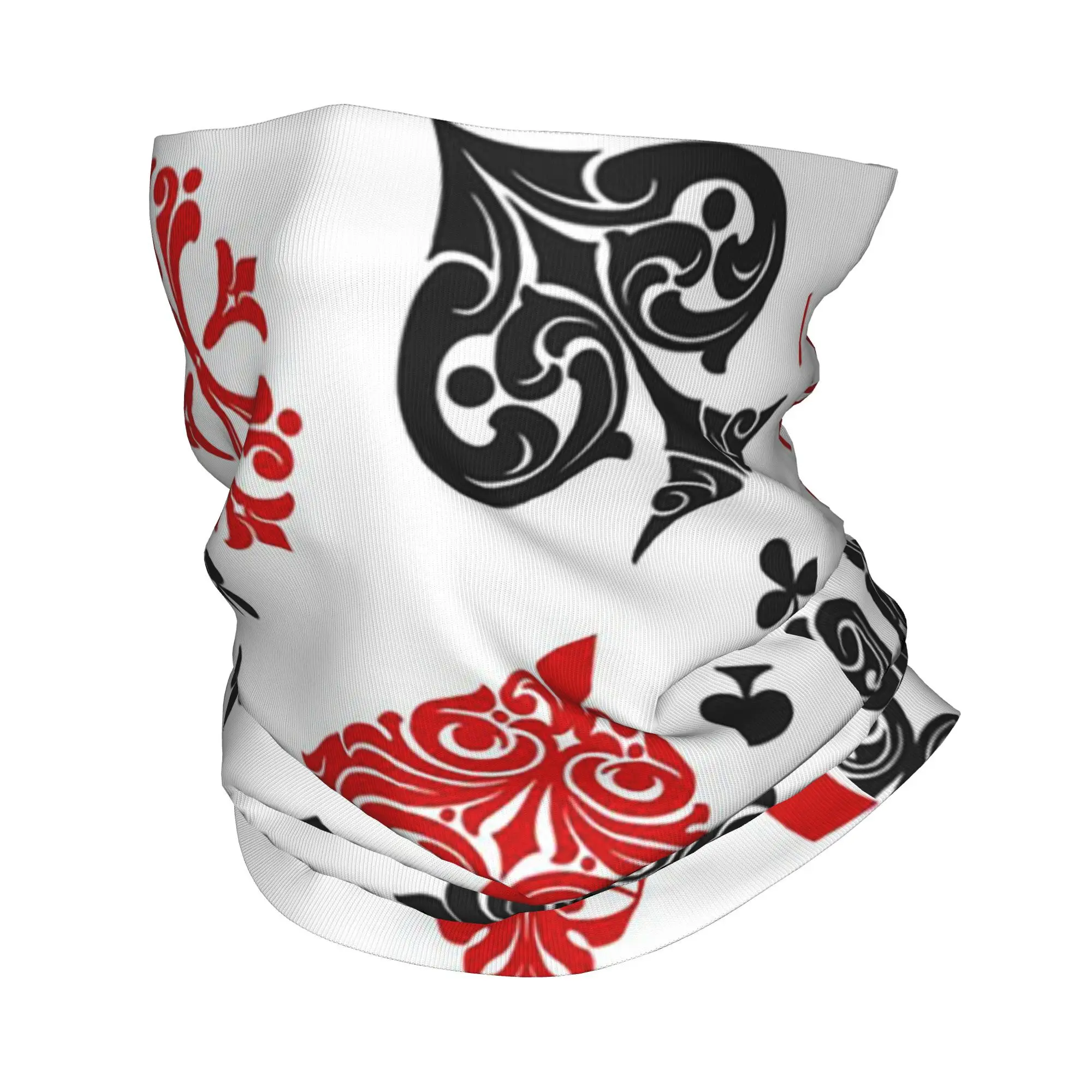 플레잉 카드 아이콘 Bandana Neck Gaiter 프린트 마스크 스카프 다용도 사이클링 스카프 라이딩 유니섹스 성인 세탁 가능