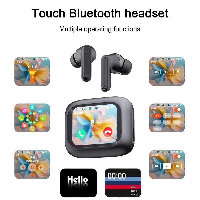 

LX 10 TWS Bluetooth Headphones 13 Screen Touch Functions Charging Box Wireless Earphones With Microphone 9D Stereo Earbuds