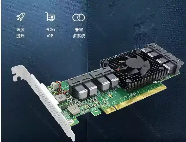 PCIex16 NVMe Solid State SSD Expansion Card PLX8749 Main Control 8749-8I 8 Port U.2 Adapter Card