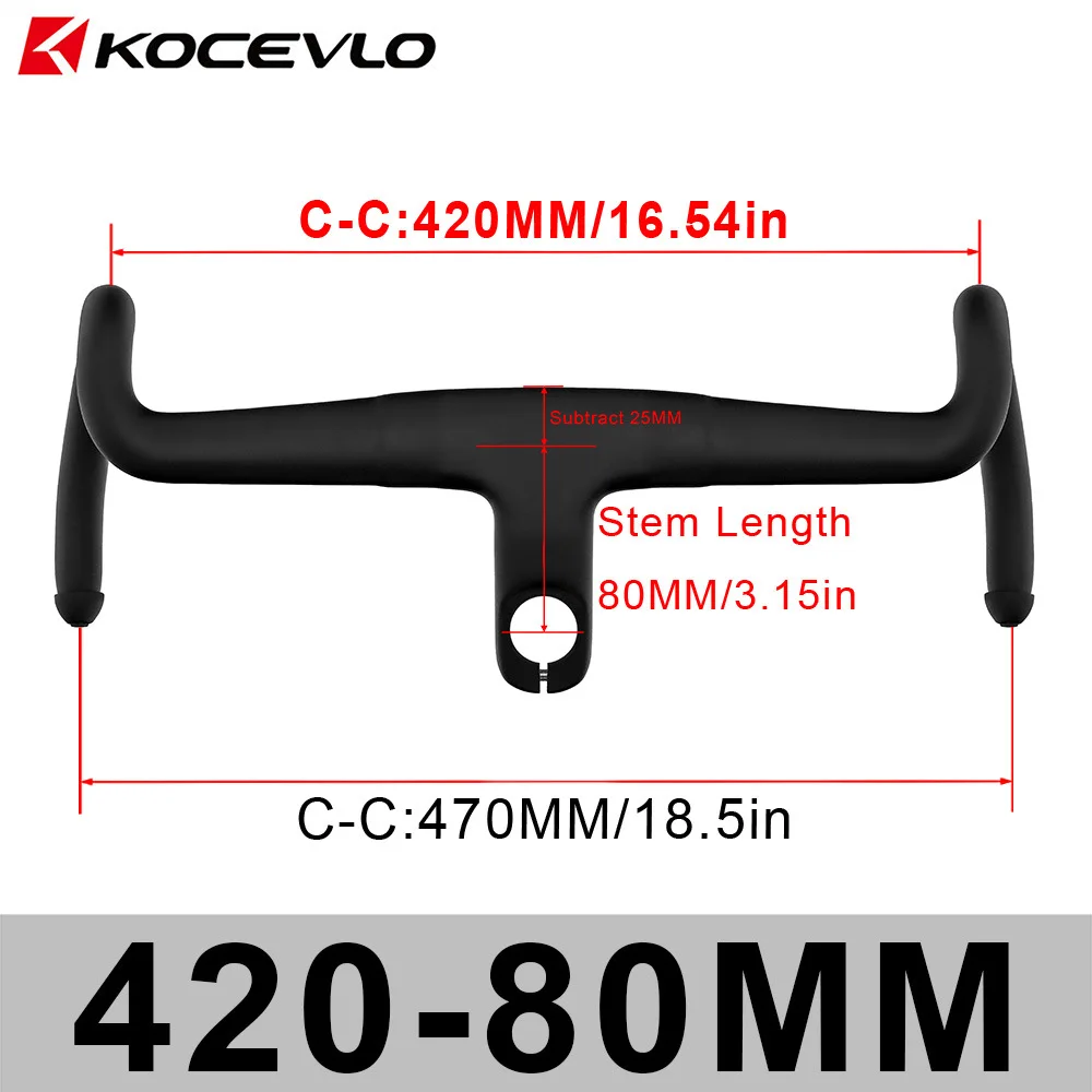 KOCEVLO K05 Full-Carbon Fiber Gravel Integrated One-Piece Drop Handlebar with Fully Internal Routing and Padding image 3