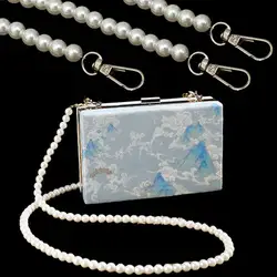 10mm Pearl Strap For Bags Handbag Handles DIY Purse Replacement Long Beaded Chain Shoulder Bag Straps Pearl Belt