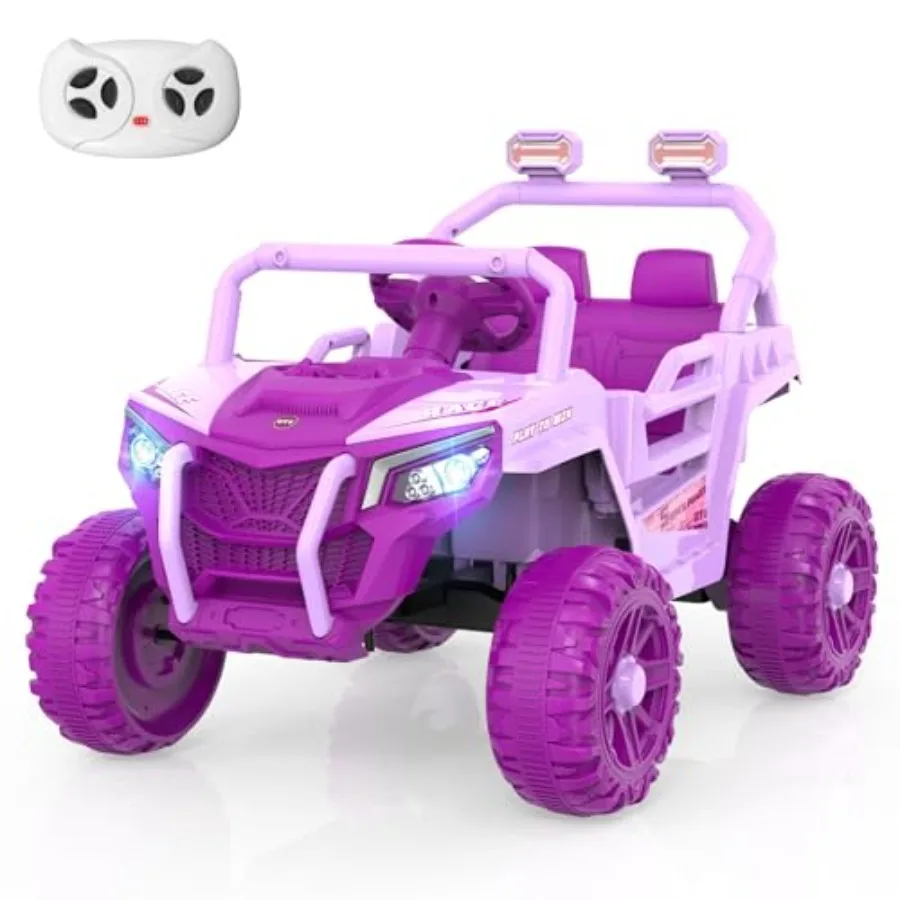 Miniature Motors 12V Ride-On Truck Car Remote Control Electric Off-Road UTV For Toddlers With USB Music And Suspension System S