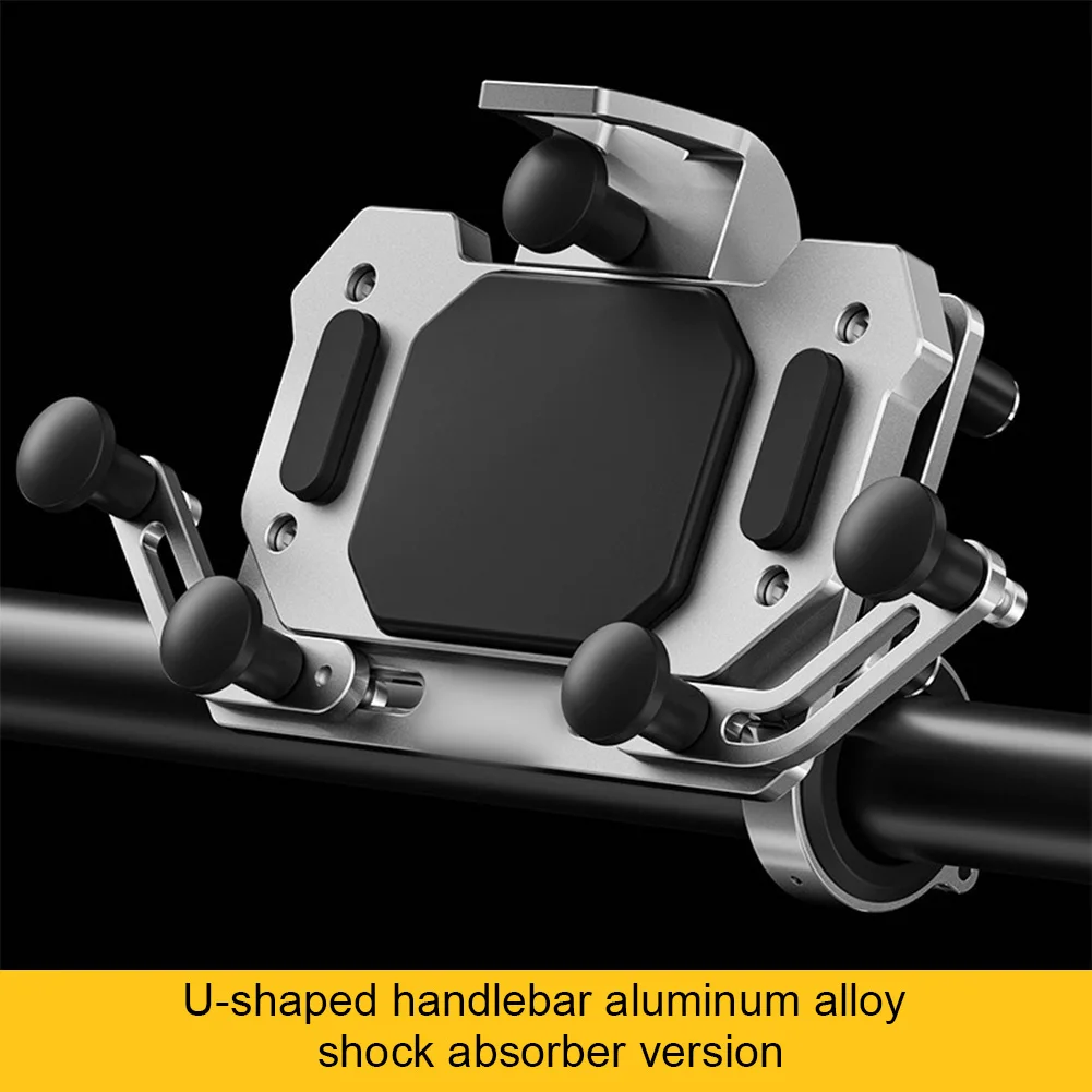 

Metal Phone Holder Motorcycle Phone Mount Outdoor Riding Strong Telescopic Rod Holder Adjustable Viewing Angle 720 Rotation