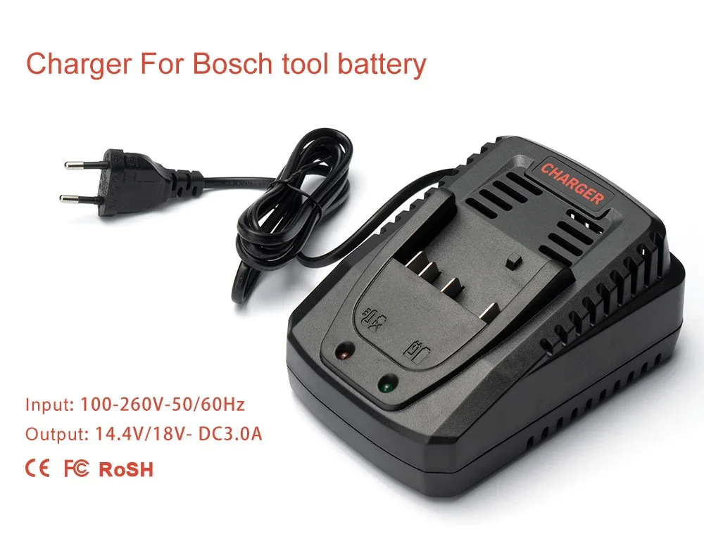 18V 3A Li-Ion ที่ชาร์จแบตเตอรี่ Aki Bosch BAT609 BAT609G BAT618 BAT618G Charger AL1860CV AL1814CV AL1820CV 14.4V 18V 1.6A