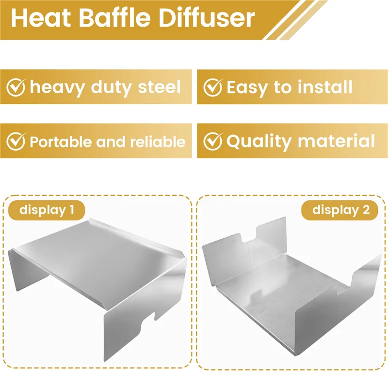 

Y42A-Stainless Steel Heat Baffle Diffuser Replacement Part For Traeger,Camp Chef And Most Other Brand Pellet Grills