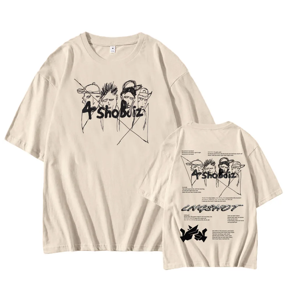High Quality Cotton LNGSHOT Jay Park Same T-Shirt Summer Street Style Short-Sleeve Tee Men Women Trendy Hip Hop Crew Neck Top image 5