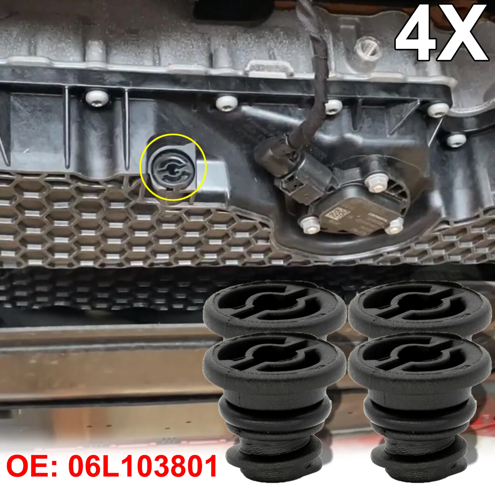 4x Engine Oil Drain Sump Plug Pan 06L103801 For VW Golf Alltrack Passat B8 Tiguan Allspace Beetle Arteon Polo T-Roc Car Parts