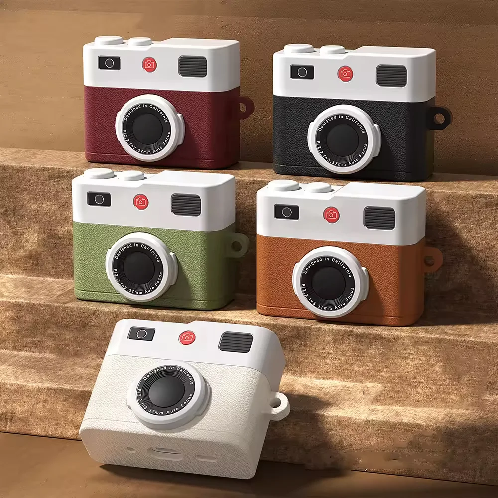 

New 3D Camera Shockproof Soft Silicone Earphone Case For Airpods pro 1 2