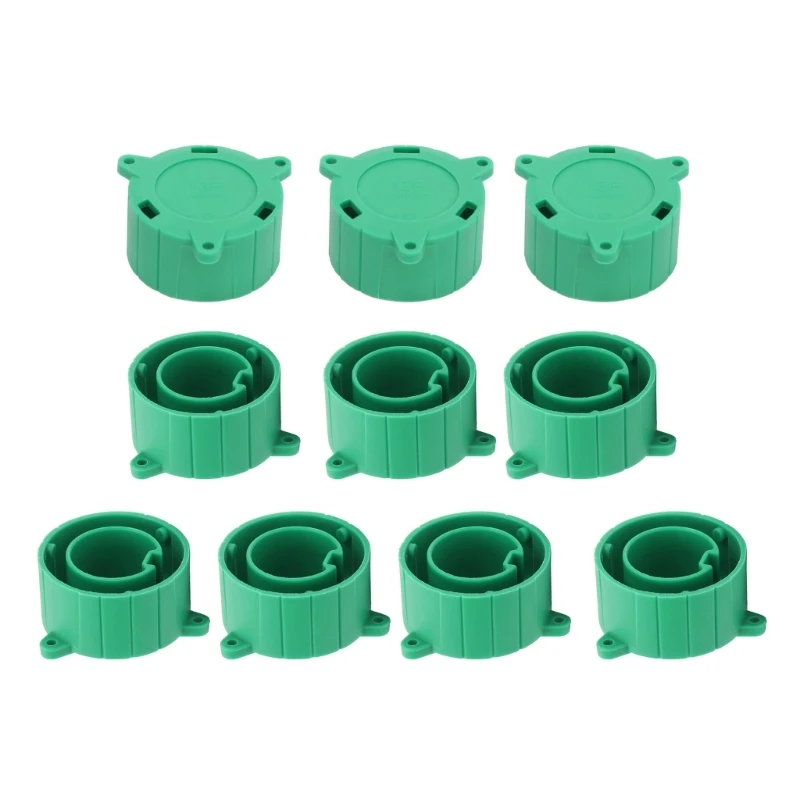 10-Pack European Trailer Plug Protective Caps for 13-Pin Interfaces, Tool-Free Slip-On ABS Pieces for Keeping Openings D7YA