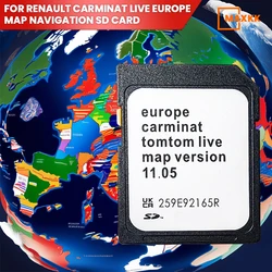 Latest version 2023 V11.05 for Renault CARMINAT LIVE Navigation SD Card Sat Nav Maps