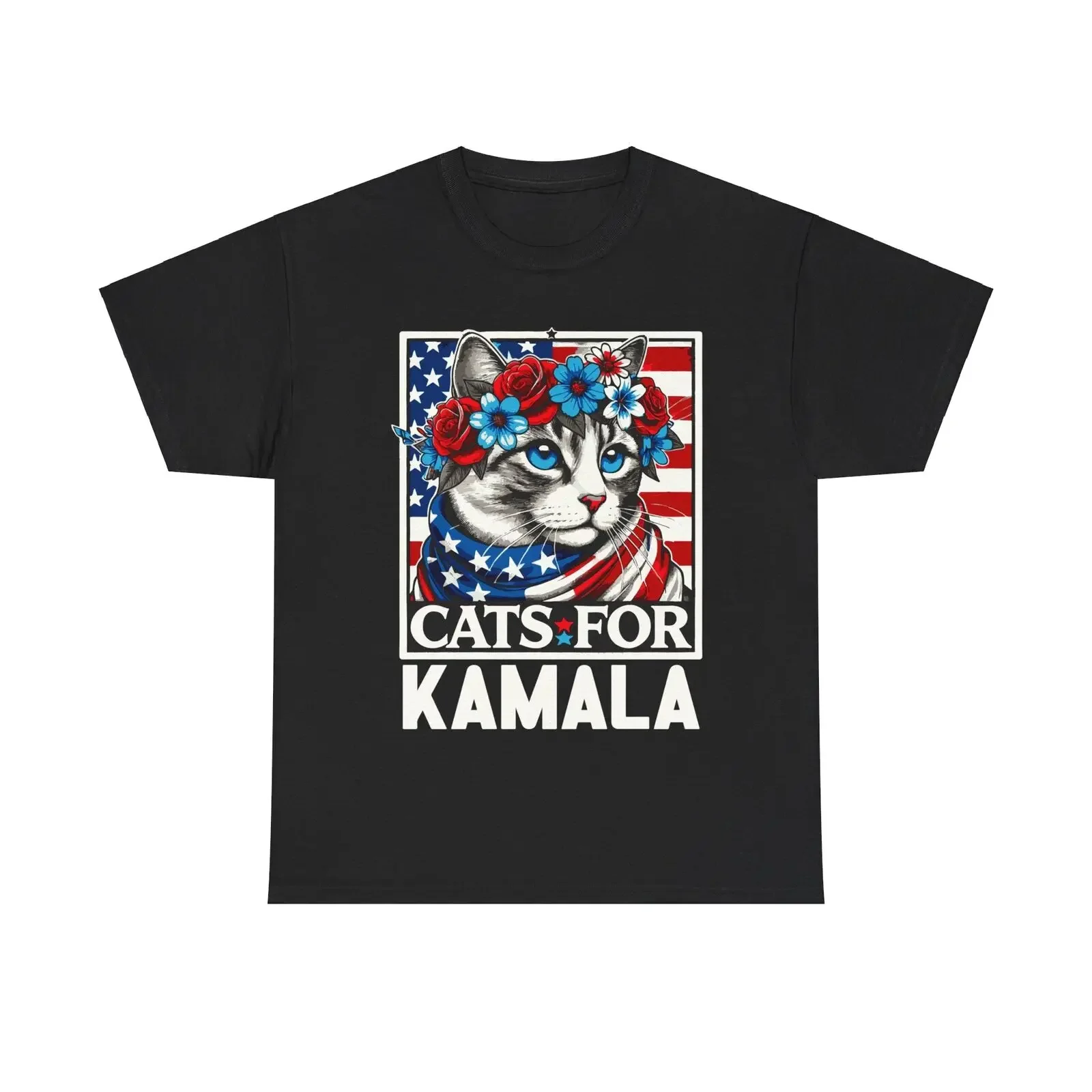 Kamala Harris for America Cats  POTUS 2024 Fashion New Style Funny Tshits Printed T-shirt Tops Woman and Man High Quality Cotton