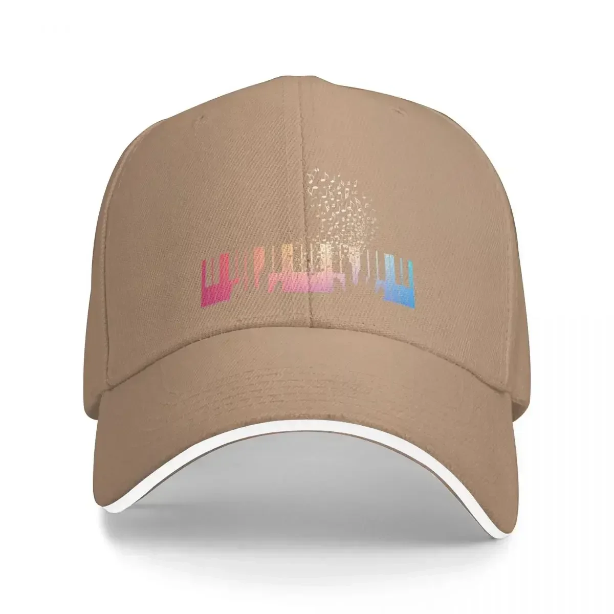 Hands Playing on Piano Keyboard Pastel Colors Gift for Music Teacher Shirt Bucket Hat Baseball Cap golf Man hat Women's