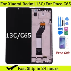 6.74'' For Xiaomi Redmi 13C LCD 13C 5G  LCD Display With Touch Screen Digitizer Assembly For Xiaomi Poco C65 LCD Replacement