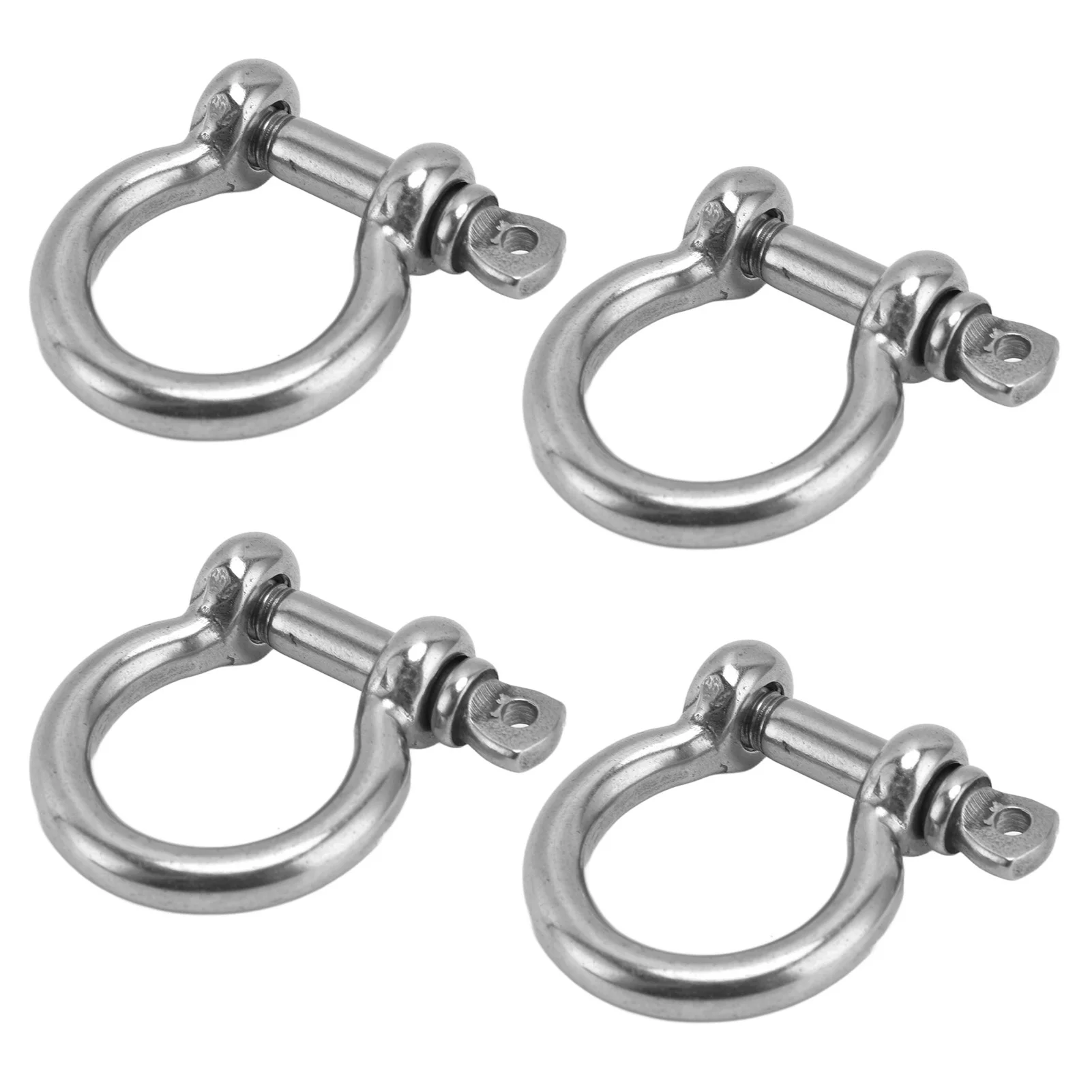 Imagen 4: 4 Piezas de Grapas de Acero Inoxidable 304 con Anillo en D y Forma de Arco para Anclaje y Sujeción de Carga, Repuesto